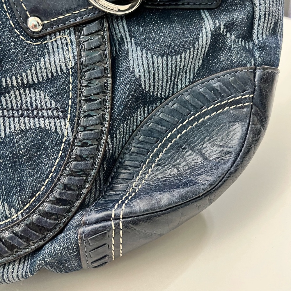 Coach poppy K1169 18991 denim-blue Jean hobo Y2K - Picture 6 of 16